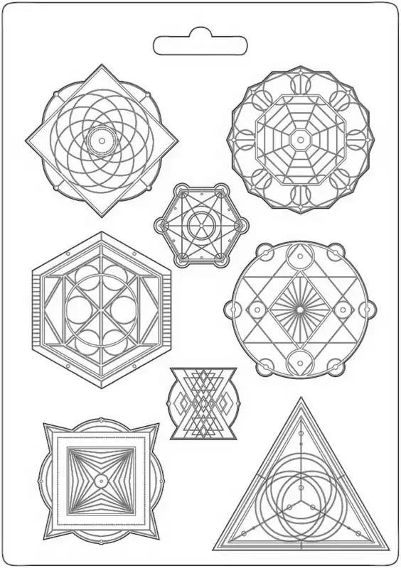 Rechtstreeks Van De Fabrikant Stampo in PVC Morbido A4 - ALCHEMY SYMBOLS - cm. 21 x 29,7 - Stamperia