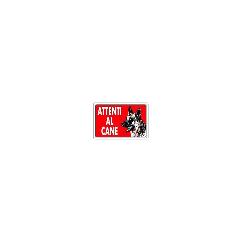 Cartello attenti al cane - 18 x 12 - alluminio Gecertificeerd