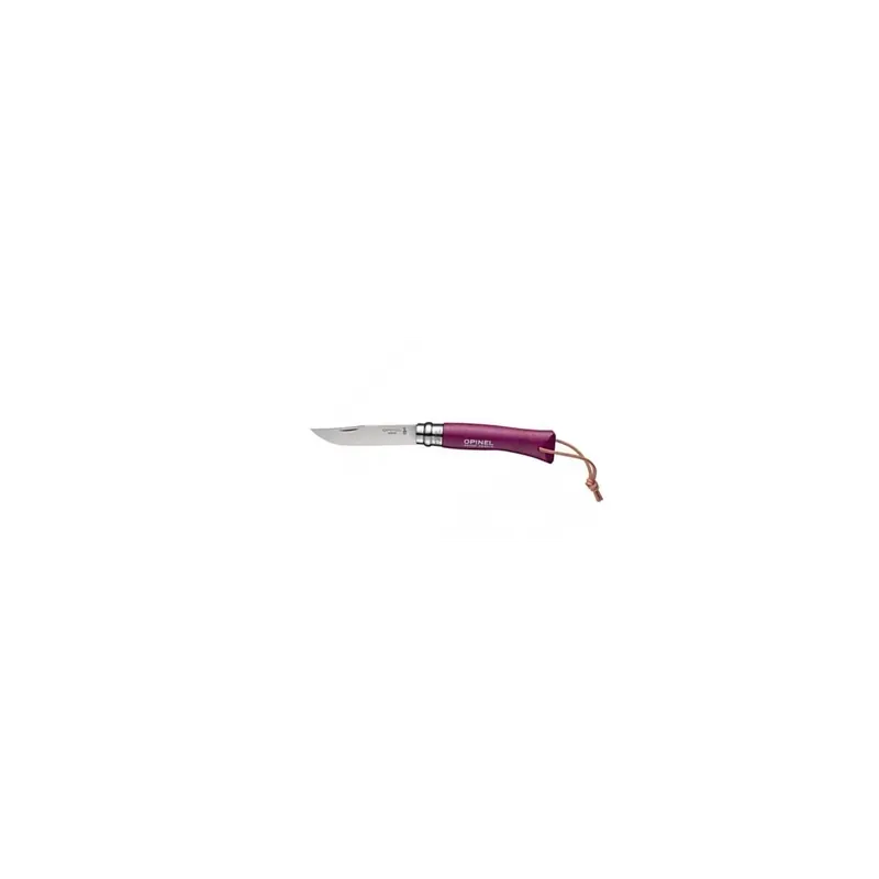 Lage Prijs Coltello opinel virobloc inox - n° 7 melanzana - c/laccetto