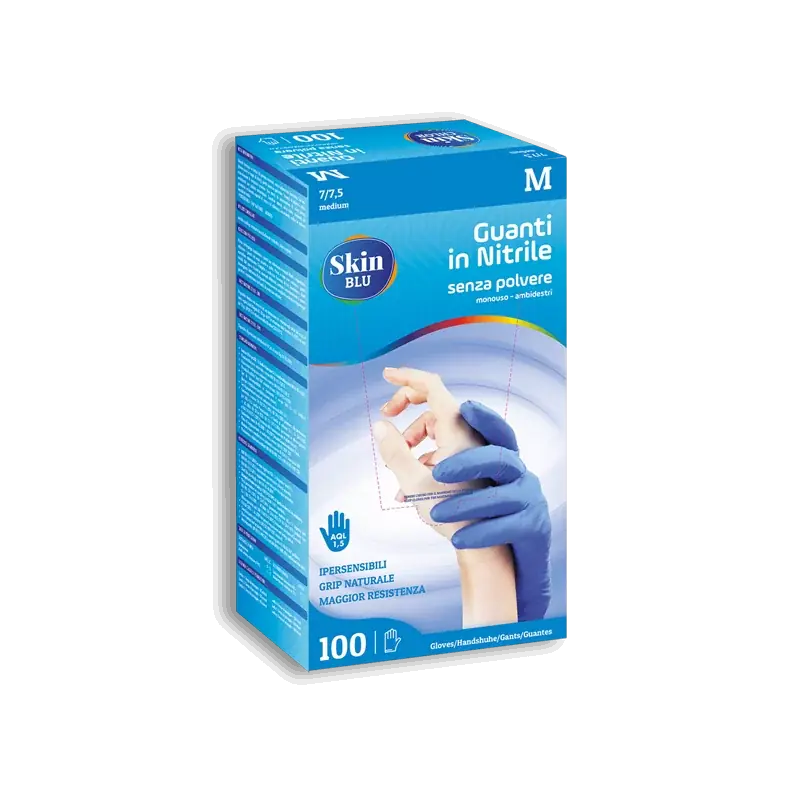 Actieprijs Guanti nitrile skinblu - tg.xl - pz.100