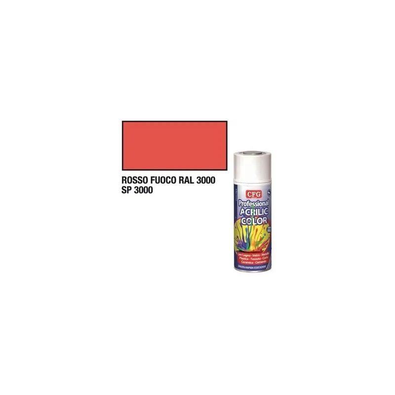 Acrilic color cfg - rosso fuoco - ml.400 Bestel Nu