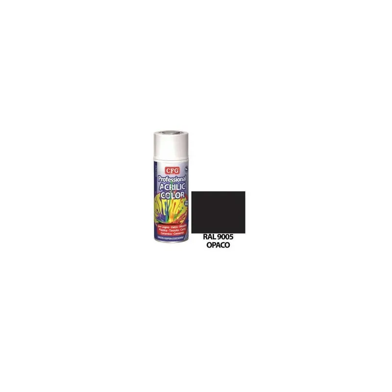Acrilic color cfg - nero opaco - ml.400 Gereduceerde Prijs