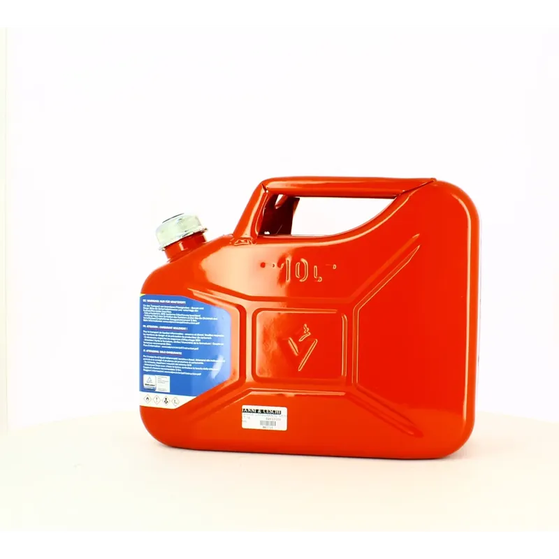 Tanica carburante metallo pro - lt. 10 rossa - con tappo a vite magnetico Op = Op