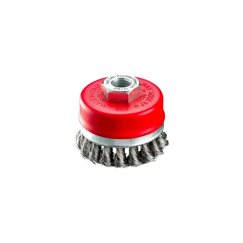 Lage Prijs Spazzola tazza m/ritorti - art.240 - mm.70 - m14/filo 0,35