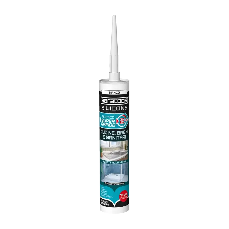 Silicone acetico saratoga - trasparente - ml.280 - super rapido Uitverkoop