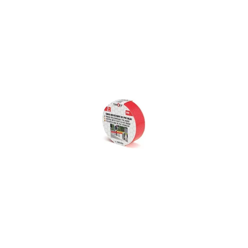 Aanbieding Nastro pvc riflettente - mm.50x33mt. - rosso