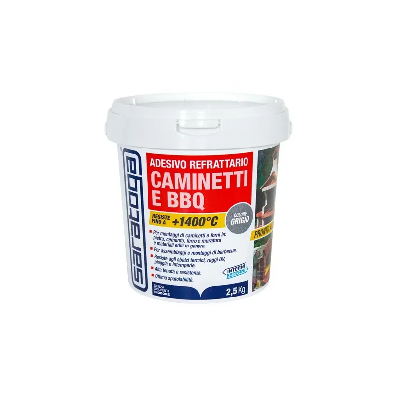 Snelle Levering Adesivo refrettario caminetti - secchio kg 2.5 -