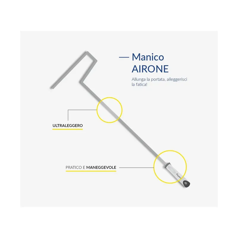 Manico rullo airone - extralungo - Betaalbaar
