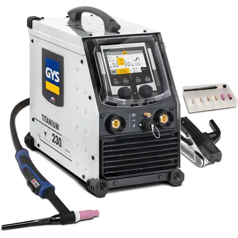 Saldatrice a tig ac/dc gys - titanium 230 - c/kit tig Exclusieve Aanbieding