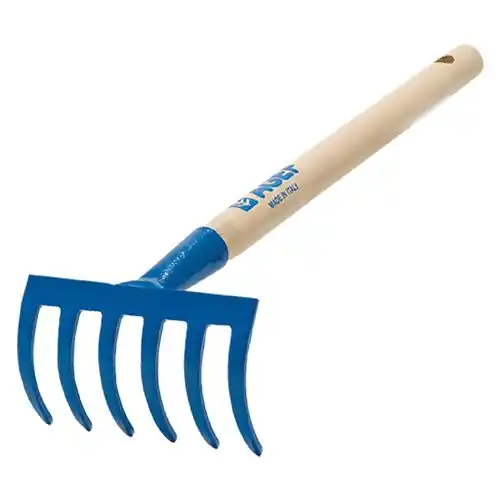 Shop Nu RASTRELLINO DA GIARDINO 6 DENTI C/MANICO FAGGIO CM. 27,5
