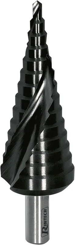 Uitverkoop Ribimex PRFEX10434C/B Punta in Acciaio spiralata a gradini con scanalatura Professionale