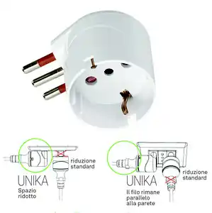 ROSI ADATTATORE SCHUKO 90° 10A 2P+T Weekendaanbieding