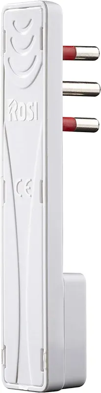 ROSI Emilia Flat spina elettica piatta salvaspazio, Bianco, 10A Aanbieding