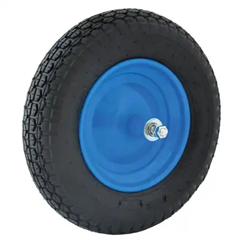 RUOTA PER CARRIOLA PNEUMATICA CON CUSCINETTI perno corto int. mm 125 Fabrieksprijs