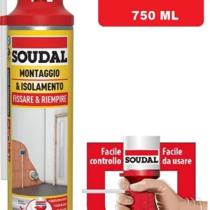 SCHIUMA MONT. E ISOL. 600ML + 25% SOUDAL 750 ML. Weekendaanbieding