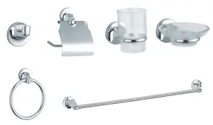 Beperkt Aanbod SERIE BAGNO PZ.6 CROMO "TONDO‘"*