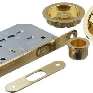 Korting SERRATURA PORTA SCORREVOLE KIT TONDO ORO