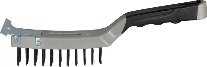 Koop Online SPAZZOLA ACCIAIO MAURER MANICO+RASCHIETTO SOFTGRIP 4 RANGHI