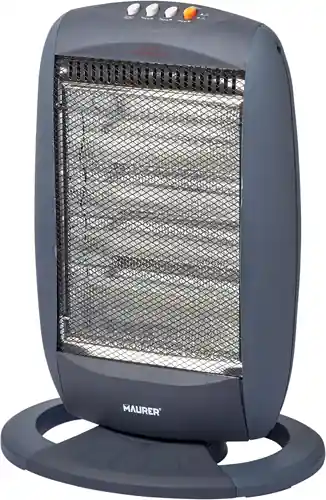 STUFA ELETTRICA ALOGENA "KOS" MAURER 1600W OSCILLANTE Direct Beschikbaar