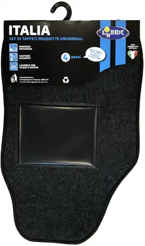 TAPPETINI AUTO IN MOQUET SET 4 PEZZI Direct Verzonden