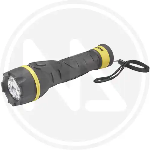 Aanbieding TORCIA BATTERIA 3 LED IN GOMMA MAURER IP44(2AA NON INCLUSE) CF.BLISTER