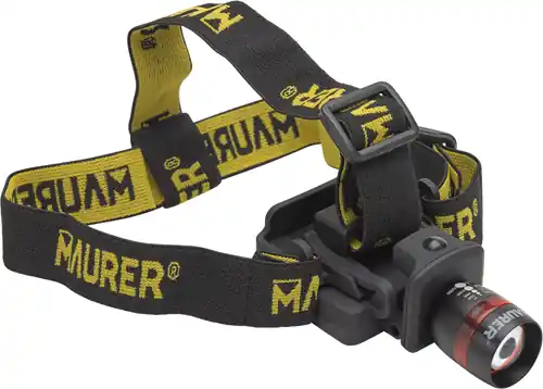 TORCIA LED BATTERIA DA TESTA CON ZOOM MAURER (3AAA NO INCLUSE) - BLISTER Premium