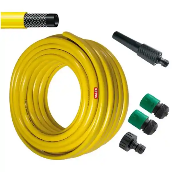 TUBO PER ACQUA 5/8 " 25 MT. + KIT NOZZLE Gratis Retour