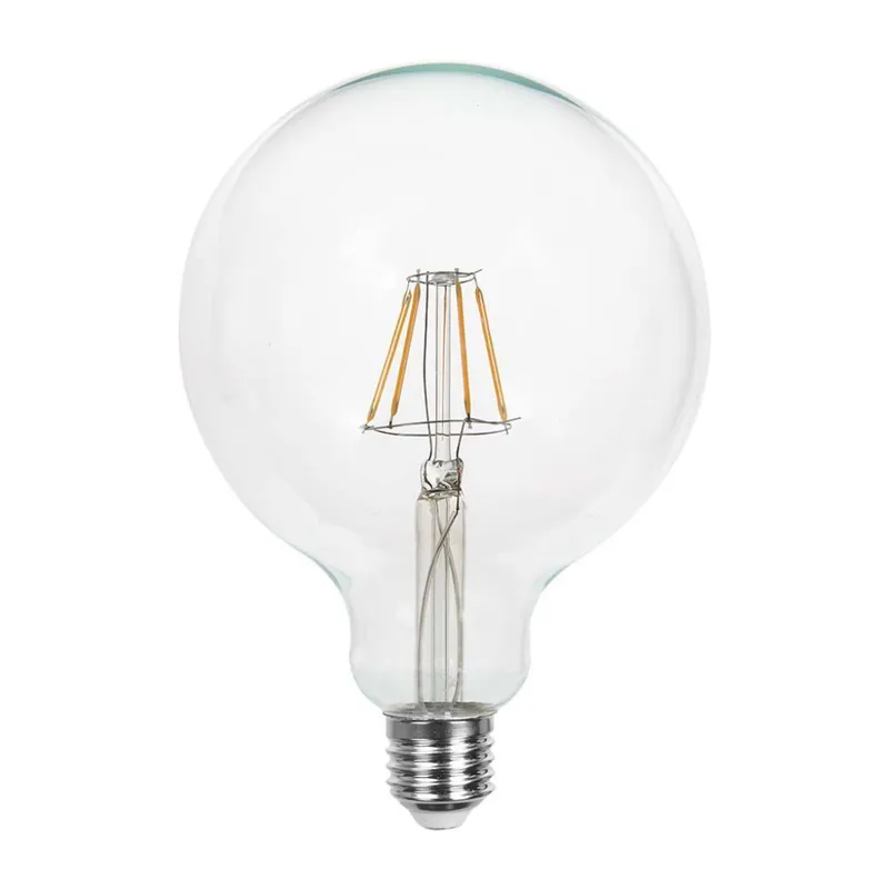 Dagaanbieding V-TAC Lampadina LED E27 12W 120LM/W G125 Filamento Trasparente 6500K VT-2143
