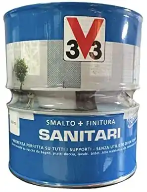 Laatste Kans V33 Smalto Per Sanitari All‘Acqua Bianco 2x0,5lt