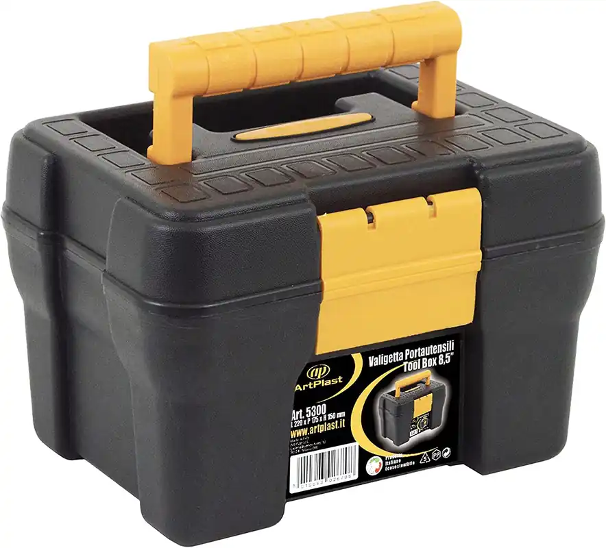 Valigetta portautensili 8,5" L 220 x P 175 x H 150 mm, coperchio con cerniere Alleen Vandaag