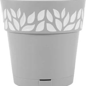 Betrouwbaar VASO PVC FIORI ‘CLOE‘ D.20 H.19 STONE GREY/BIA.