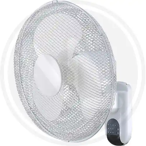 VENTILATORE A PARETE 40CM MAURER 3VEL C/TELECOMANDO BIANCO/GRIGIO Uitverkoop