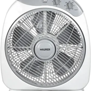 VENTILATORE BOX MAURER 30CM 3VEL. TIMER 1H BIANCO/GRIGIO Op = Op