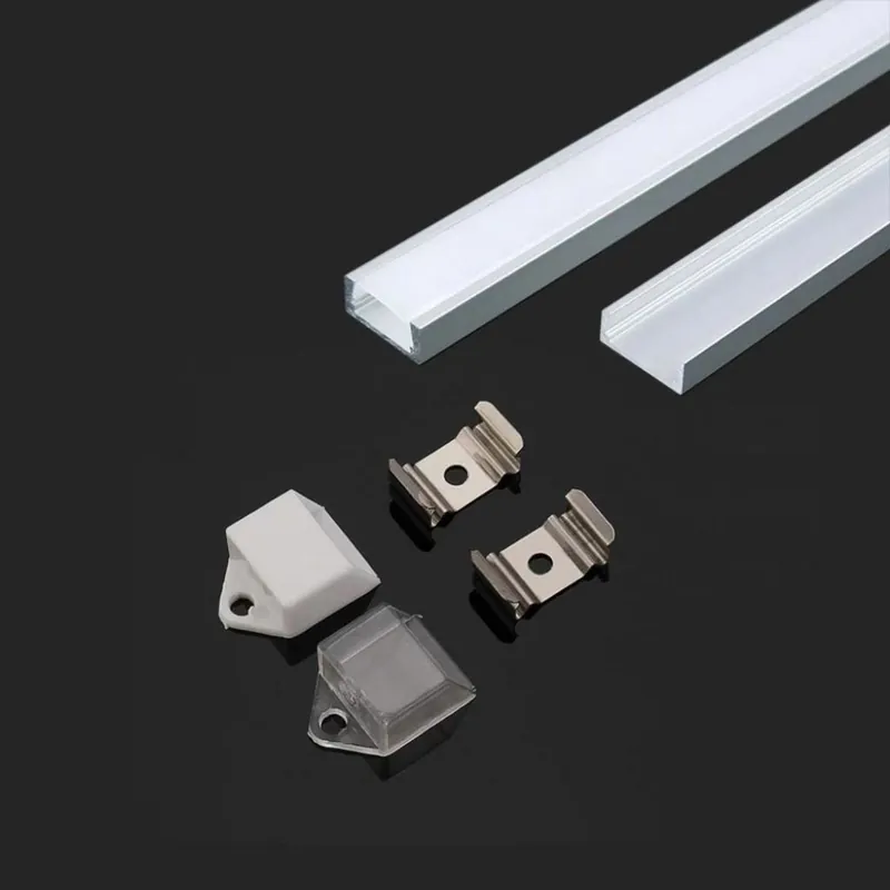 Gratis Retour VT-9327 V-TAC Prof All Col Silver per Strip LED (Max l 12,5mm) Cop.SaT. 2000 x 15,55 x 5,9mm