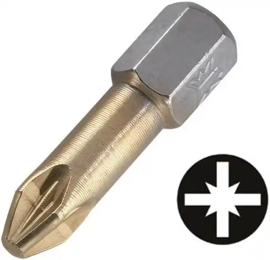 Op = Op wolfcraft 2 inserti Torsion TiN, a croce (PZ 2) I 1326000 I Inserti Torsion TiN di diverse dimensioni