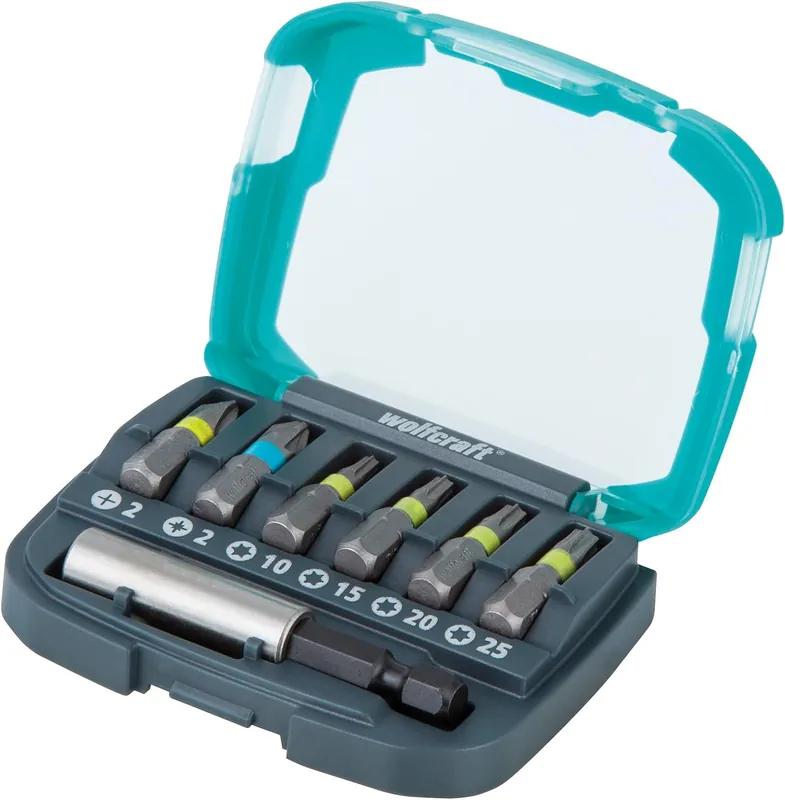 wolfcraft Bit-box con impronta a croce (PH/PZ) / TORX® (T), 7 pezzi Gereduceerde Prijs