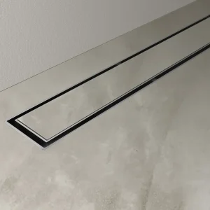 - Canalina Di Scarico Per Piatto Doccia A Pavimento Acciaio Inox Modello Linea 110. Misura 110 cm Uitverkoop