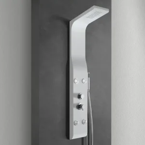 - Pannello doccia idromassaggio in ABS verniciato a polvere finitura bianco opaco Tijdelijk Beschikbaar