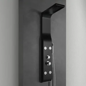 - Pannello doccia idromassaggio in ABS verniciato a polvere finitura nero opaco Voordeelprijs