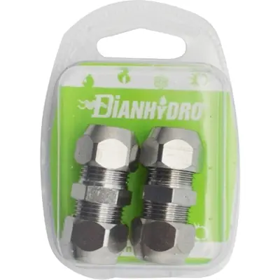 2 PZ RACCORDI DIRITTI DOPPI CON DADI CONICI CROMATI BLISTER. Misura pz.2 x (1/2x1/2) Diam.10 Bestseller