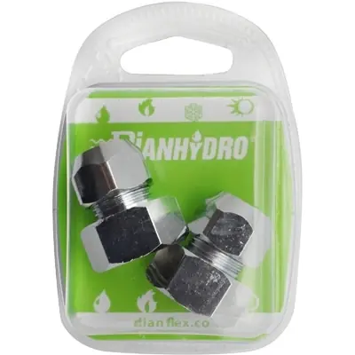 2 PZ RACCORDI MF CON DADI CONICI CROMATI BLISTER. Misura pz.2 x (3/8x3/8) Diam. 10 Flitsaanbieding
