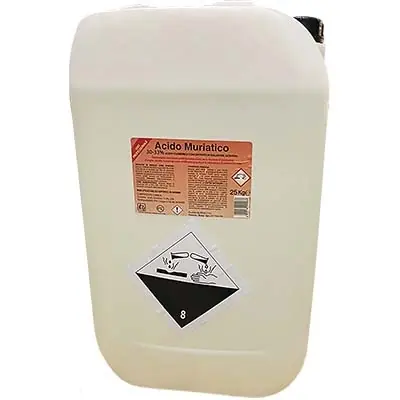 Seizoensaanbieding ACIDO CLORIDRICO MURIATICO 30-33%. Modello KG 25