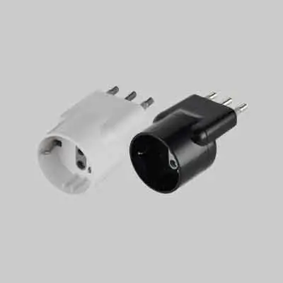 ADATTATORE DISASSATA SHUKO 16A. Modello ADATTATORE DISASSATA SHUKO 16A 2P+T - presa 10A 2P+T - Col. Bianco Betrouwbaar