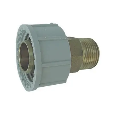 Beperkte Voorraad ADATTATORE MASCHIO IN OTTONE PLASSON PER TUBO POLIETILENE. Misura 1"1/2 x 50