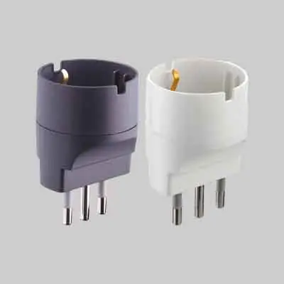 ADATTATORE SEMPLICE ‘SCHUKO‘ 10A. Modello spina 2P + T 10A - art.71916 Bestel Nu