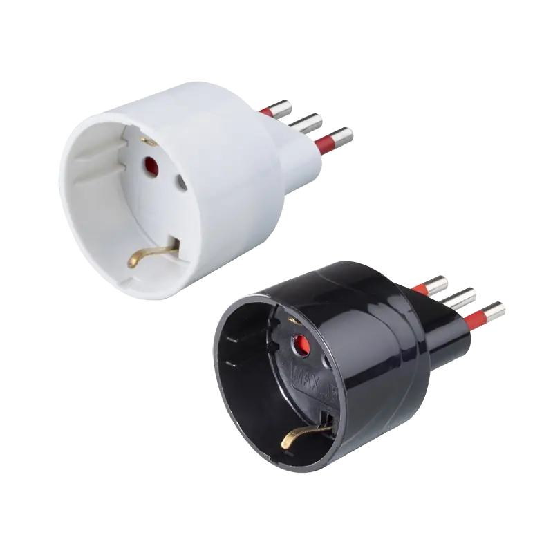 ADATTATORE SEMPLICE SCHUKO 10A ROSI. Modello ADATTATORE SEMPLICE SCHUKO 10A ROSI 2P+T - prese 10 2P+T, Col. Nero Beste Prijs