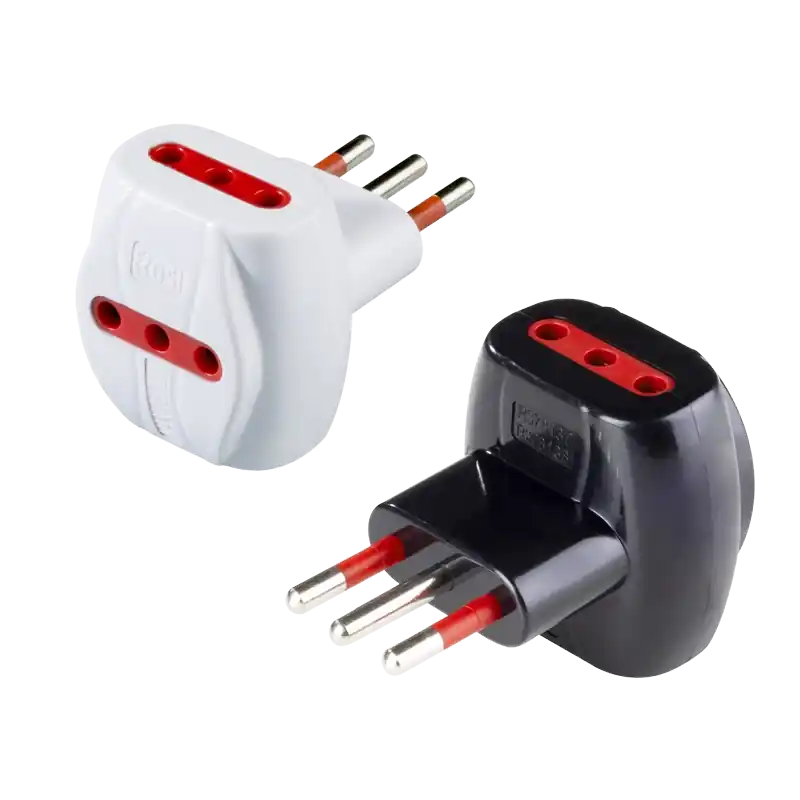 Hoge Kwaliteit ADATTATORE TRIPLO 10A ROSI. Modello ADATTATORE TRIPLO 10A ROSI 2P+T - prese 10A 2P+T, Col. Bianco