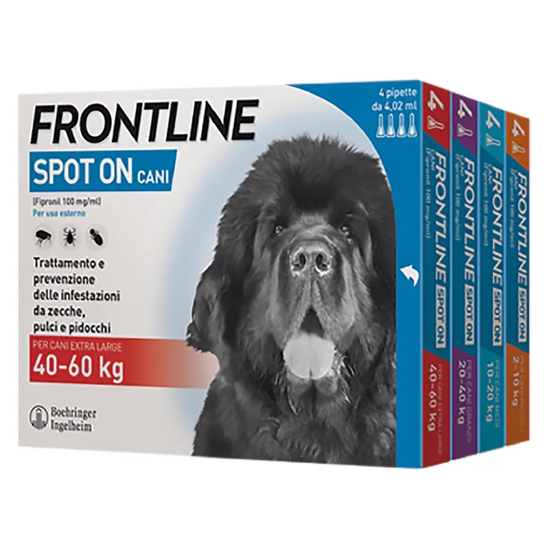 Bestel Nu ANTIPARASSITARIO ‘FRONTLINE SPOT-ON‘ cani 2/10 kg - 3 pipette ml 0,67. Modello cani 2/10 kg - 3 pipette ml 0,67