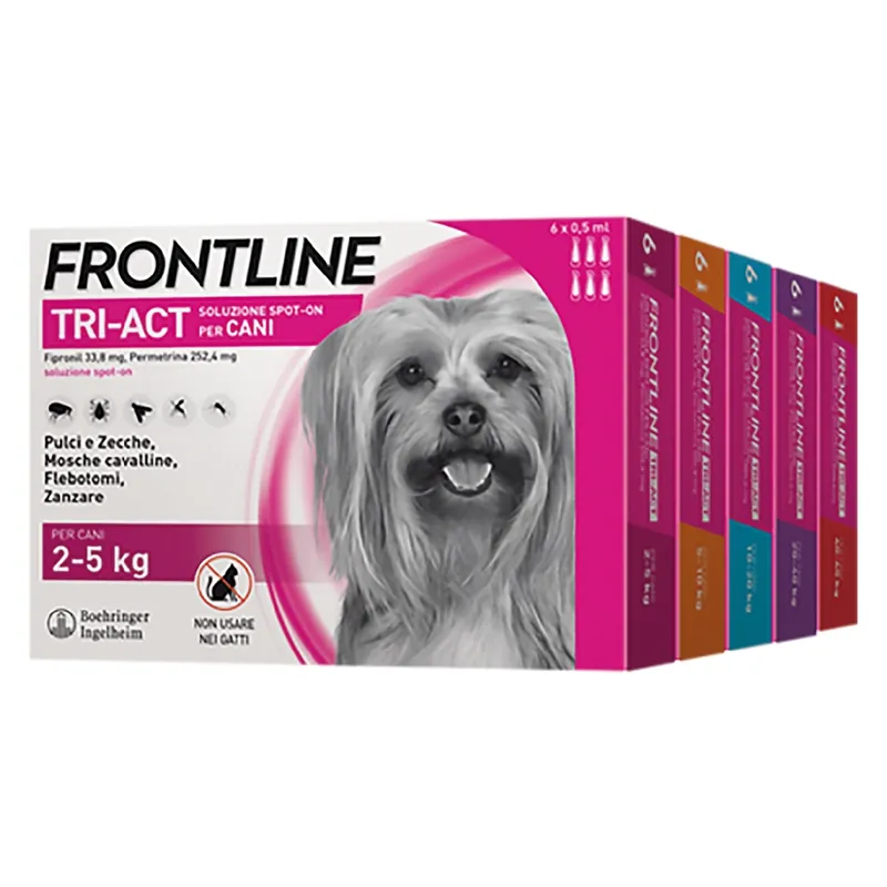 ANTIPARASSITARIO ‘FRONTLINE TRI-ACT‘ cani 10/20 kg - 3 pipette ml 2. Modello cani 10/20 kg - 3 pipette ml 2 Fabrieksprijs