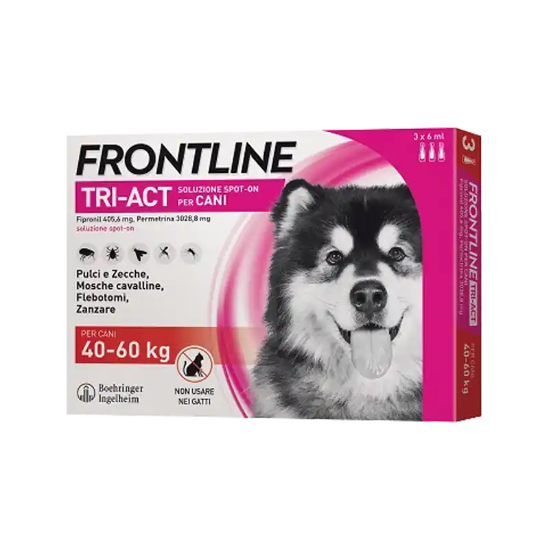 ANTIPARASSITARIO ‘TRI-ACT‘ FRONTLINE. Modello ANTIPARASSITARIO ‘TRI-ACT‘ FRONTLINE cani 2/5 kg - 6 pipette Op = Op